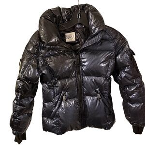 SAM. New York Kids Freestyle Down Puffer Jacket  Glossy Midnight Sz 10 EUC